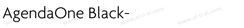 AgendaOne Black字体转换
